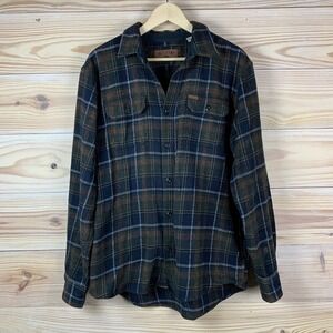 Orvis Shacket Mens Medium Flannel Outdoor Shirt Hand Pockets